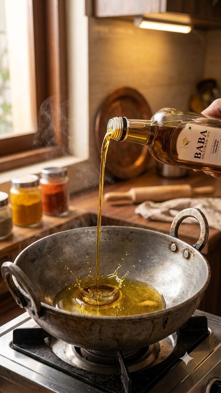 Baba Cold-Pressed Mustard Oil (Kitchen Bottle)